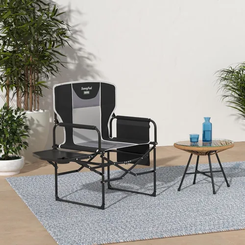 Miniatura 2 de SUNNYFEEL Silla de Directores de Campamento de Gran Tamaño Paquete de 2, Sillas Plegables Portátiles para Césped para Adultos de Servicio Pesado