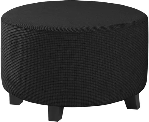Miniatura 12 de H.VERSAILTEX Funda otomana rectangular de 29 a 34 pies para reposapiés, fundas protectoras para reposapiés, con tela jacquard elástica, gruesa
