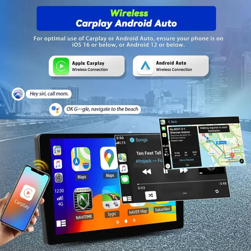 Miniatura 3 de Para Ford F150 2013-2014 Android 15 Estéreo de coche 9 pulgadas pantalla táctil 2G+64G con CarPlay inalámbrico Android Auto Mirror Link 26UI