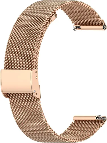 Miniatura 5 de RuenTech Correas de malla metálica compatibles con Yamay SW022 Smart Watch, correas de repuesto de acero inoxidable de liberación rápida para reloj