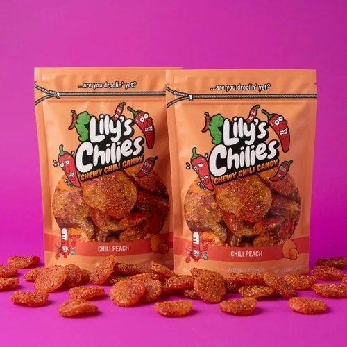 Miniatura 10 de Lilys Chilies, Caramelos masticables agrios y chiles (cinturones de manzana con chile)