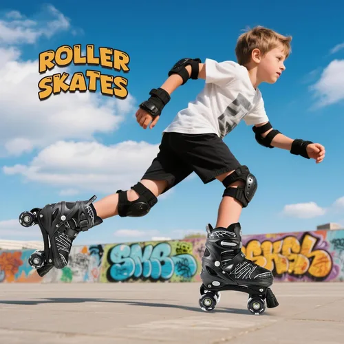 Miniatura 7 de SULIFEEL - Patines ajustables para niños para niños de 3-5, 5-8, 6-12 años con ruedas iluminadas ajustables de 4 tamaños, el mejor regalo para niños