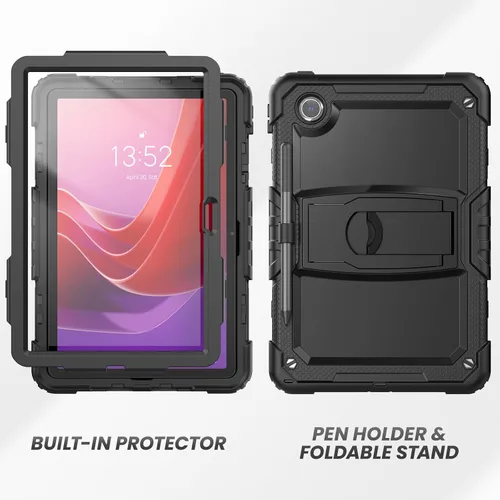 Miniatura 6 de HXCASEAC Funda para Lenovo Idea Tab 11, Tab M11/K11 (TB336FU/TB330FU), diseño a prueba de golpes, protector de pantalla, soporte integrado, soporte