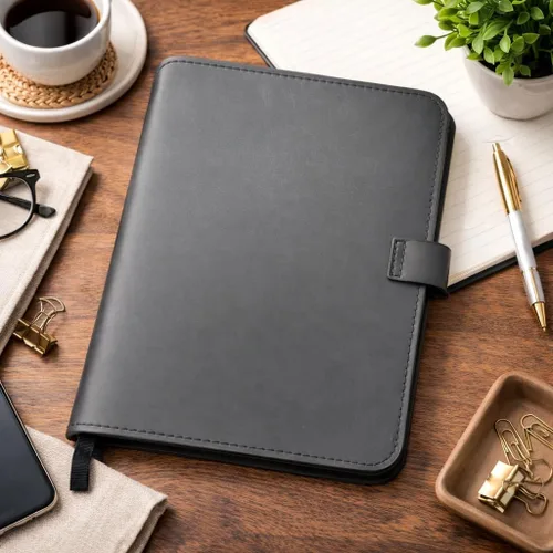 Miniatura 7 de Funda de cuero rústico para cuaderno de esteno en espiral de 6 x 9 pulgadas, cubierta Cahier recargable hecha a mano, organizador de cuero