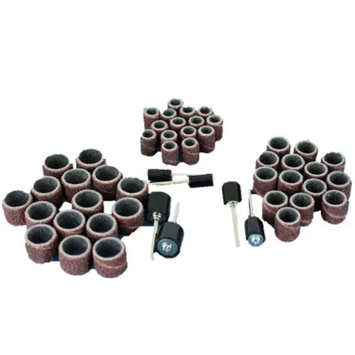 Miniatura 4 de TMAX 100 piezas 1/2 pulgada tambor de arena grano 60 grueso con 2 PC 1/8 pulgadas mandril para herramientas rotativas Dremel