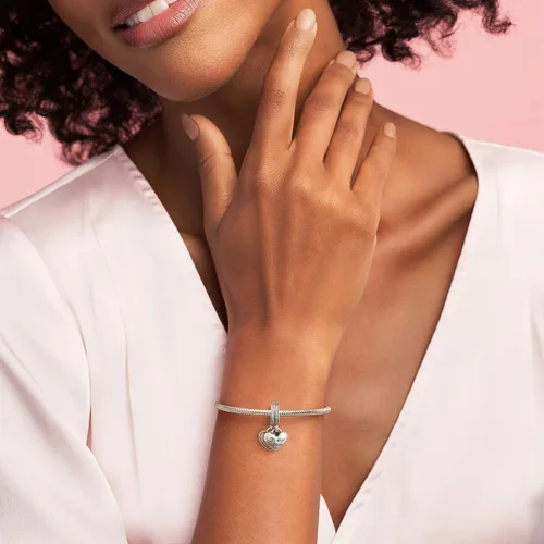 Miniatura 2 de Pandora Jewelry - Colgante de plata de ley con forma de corazón con circonita cúbica