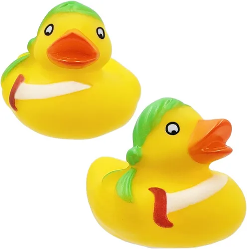 Miniatura 4 de Juguete de pato de goma pirata de San Patricio, paquete de 6 patos para niños, proyectos de cumpleaños de baño, regalos para baby showers, aula