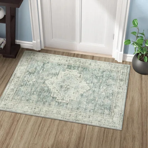 Miniatura 27 de LIVEBOX Alfombra lavable de 5 x 7 pies, para sala de estar, dormitorio, antideslizante, estilo bohemio, para interiores, para comedor, oficina