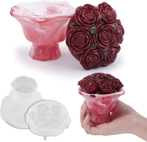 Miniatura 4 de Molde de vela de oso de árbol, moldes de fundición de resina de animales y osos, moldes de joyería de arcilla de silicona, suministros