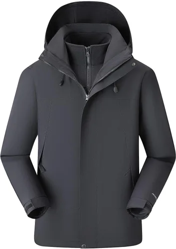Miniatura 4 de Men's Winter Ski Jacket 3 in 1 Mountain Waterproof Resistant Coat Warm Windbreaker Snowboard Snow Jacket Parka Hooded