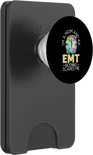 Miniatura 7 de PopSockets para cuidado de la salud paramédico de Soy una mamá y una EMT EMS PopGrip intercambiable