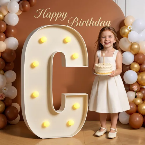 Miniatura 54 de Números de marquesina de 4 pies de alto, 4 pies de alto, números grandes iluminados 0 para 30, 40, 50, 60, decoración de fiesta de cumpleaños
