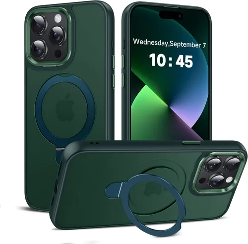 Miniatura 27 de LeYi para iPhone-13 Funda/iPhone-14 Fundas: con soporte para MagSafe i Phone 13Funda con anillo magnético iPhone14 iPhone13 Cubierta Funda para Negro