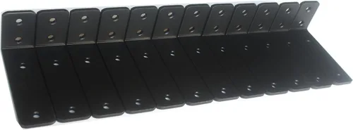 Miniatura 119 de Paquete de 12 soportes de estante en L de 8 pulgadas de largo x 6 pulgadas de alto x 1.5 pulgadas de ancho, 5 mm de grosor, soporte de estante en L