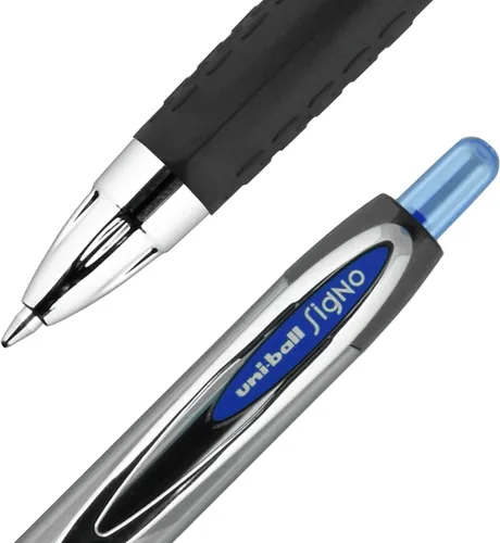 Miniatura 8 de Signo 207 Bolígrafos de gel retráctiles de Uni, Micro 0.020 in (también conocido como punta fina), incluye 4 negros, 3 azules, 1 rojo
