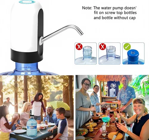 Miniatura 8 de Dispensador de agua para botella de 5 galones, dispensador de agua inalámbrico USB para niños, dispensador de agua portátil de 5 galones