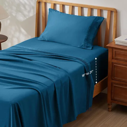 Miniatura 45 de Bedsure Juego de Sábanas King de Bolsillo Profundo - Se Adapta a Colchones de Hasta 21 Pulgadas de Grosor - 4 Piezas Sábanas de Cama GentleSoft
