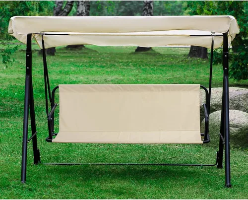 Miniatura 6 de Funda de repuesto para asiento de columpio para porche al aire libre, 600D Oxford gruesa impermeable, fundas de tela de repuesto para asiento de 3