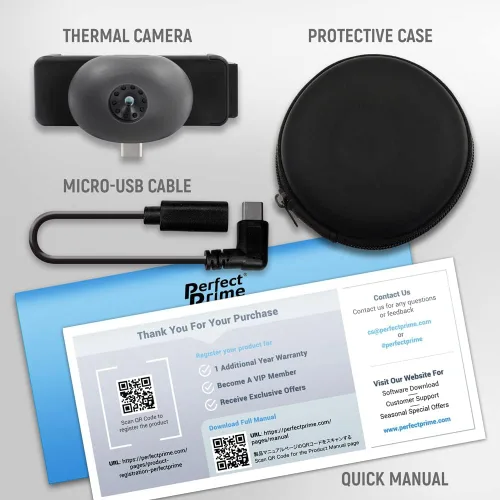 Miniatura 5 de PerfectPrime IR501, cámara termográfica infrarroja (IR) 32,136 píxeles, -40 ~ 626°F, teléfono móvil Android tipo C