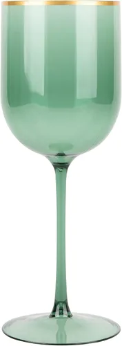 Miniatura 6 de Juego de 10 copas de vino de plástico con borde dorado, copas de vino elegantes copas de vino de plástico duro Champaign tazas en tallo de 12 onzas