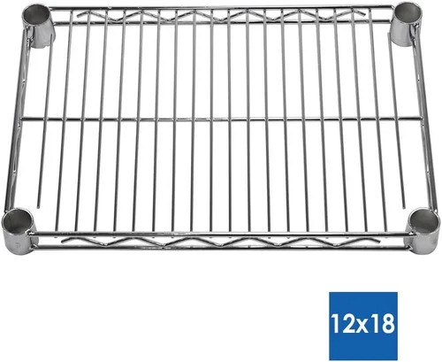 Miniatura 2 de SI Estantería moderna de alambre cromado de 5 niveles, 12 pulgadas de profundidad x 18 pulgadas de ancho x 72 pulgadas de alto, capacidad de 800