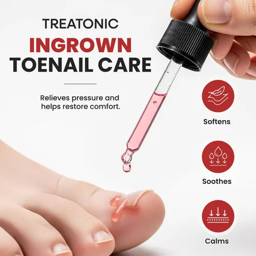 Miniatura 2 de Treatonic Gotas de tratamiento de uñas encarnadas, kit de suavizante y alivio de uñas encarnadas para un fácil recorte con tapas de gel de silicona