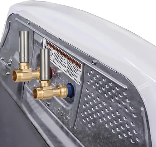 Miniatura 7 de Paquete de 2 pararrayos de martillo de agua, lavadora 3/4 absorbe golpes y reduce el ruido, lavadora de lavandería, válvula de golpeo, manguera