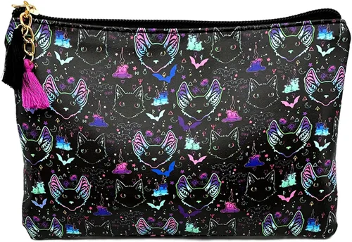 Miniatura 15 de Bonita bolsa pequeña de cosméticos, mini bolsa de maquillaje para mujeres y niñas, bolsa pequeña de aseo de viaje de cuero PU, organizador