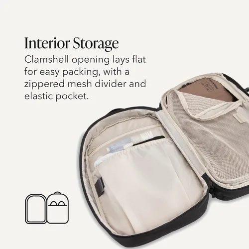 Miniatura 5 de SwissGear Mochila de viaje híbrida de 30 L, se adapta a portátiles de 15 pulgadas, para hombres y mujeres, color negro