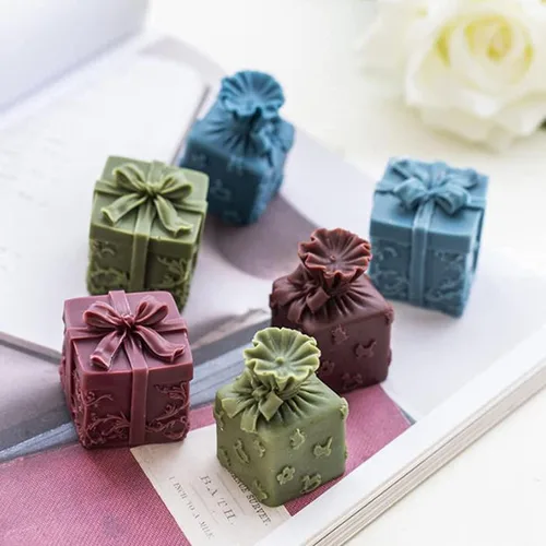 Miniatura 5 de Cestony Molde de silicona con tema navideño para hacer velas de resina para aromaterapia, velas de cera jabón, flor espécimen de arcilla artesanal