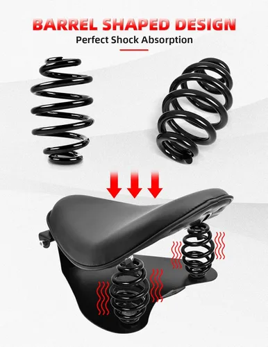 Miniatura 5 de Amazicha Resortes de asiento solo negros de 3 pulgadas para Harley Davidson Chopper Bobber Softail Sportster