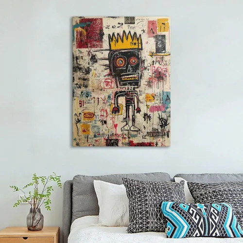 Miniatura 6 de GDSRGXC Lienzo de arte callejero contemporáneo, arte de pared, impresión de figura de corona de graffiti urbano, obra de arte abstracta moderna