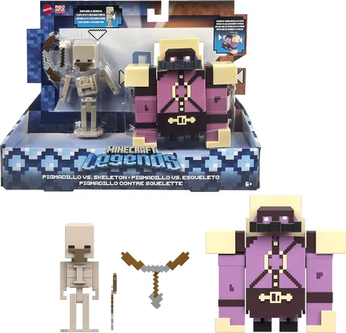 Miniatura 5 de Mattel Minecraft - Leyendas Pigmadillo vs esqueleto