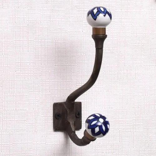 Miniatura 10 de Indian Shelf Ganchos de pared para colgar abrigos, ganchos de pared bohemios negros Perchero de pared Ganchos para colgar toallas Ganchos