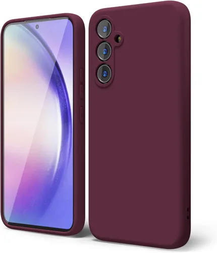 Miniatura 122 de oakxco Funda para teléfono Samsung Galaxy A12 con agarre de silicona líquida, linda delgada fina suave cubierta de gel de goma TPU lisa para mujeres