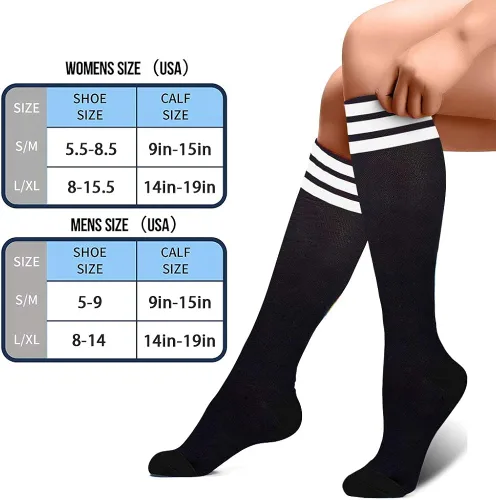 Miniatura 7 de Calcetines de compresión, 1520 mmHg mejores calcetines de atletismo graduados para mujeres y hombres
