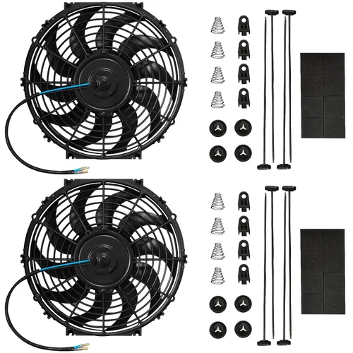 Miniatura 14 de mupera Ventilador de refrigeración de radiador eléctrico de alto rendimiento de 10 pulgadas, ventilador delgado universal mejorado (2026), conjunto