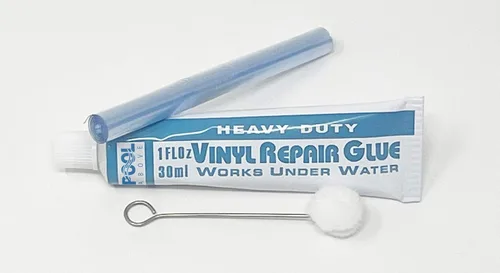 Miniatura 5 de Kit de parches de reparación de vinilo resistente Pegamento adhesivo de cemento de vinilo y parches de colores para inflables, barcos, balsas
