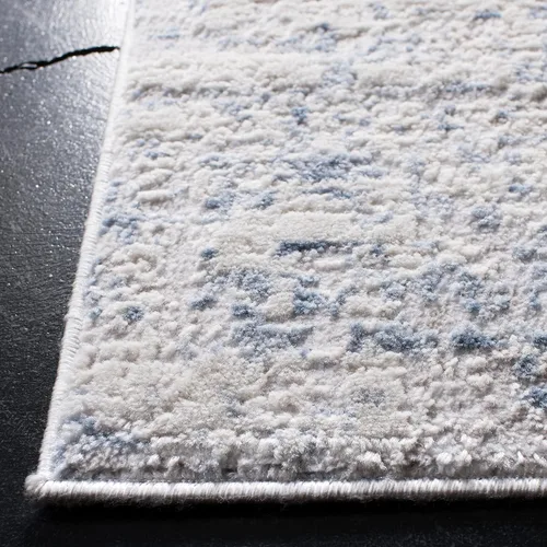 Miniatura 3 de SAFAVIEH Amelia Collection ALA700A - Alfombra decorativa de 2'2" x 4', diseño moderno abstracto, color marfil y azul, no desprende pelusa y de fácil