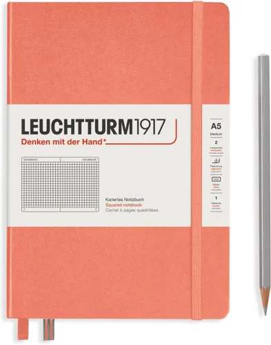 Miniatura 106 de LEUCHTTURM1917 - Cuaderno de tapa dura mediano A5 con 251 páginas numeradas para escritura y diario (verde menta, con puntos)