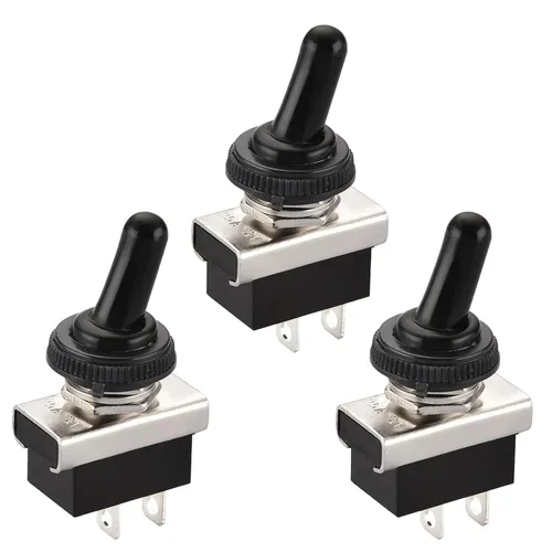 Miniatura 13 de Baomain, interruptor de conmutación SPST con apagado-encendido, 2 clavijas, 12 V 25 A con cubierta impermeable para auto