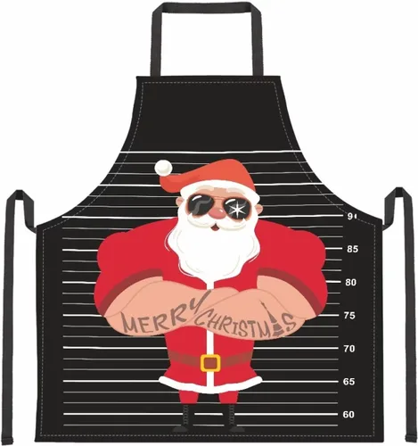 Miniatura 22 de Dreaweet Delantal de cocina unisex con cuello ajustable de Navidad