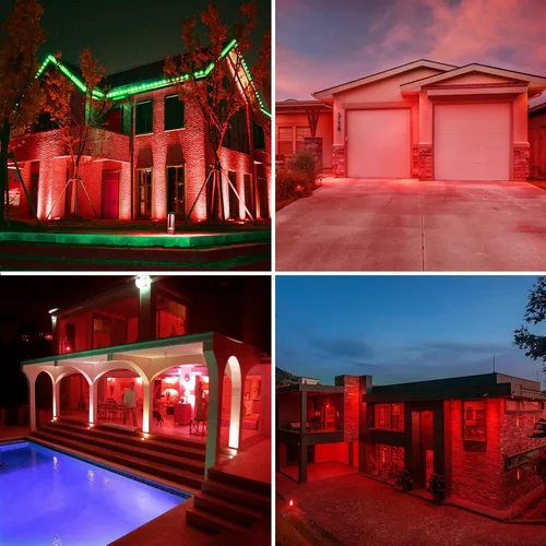 Miniatura 6 de Gonhom PAR38 - Luces de inundación para exteriores, bombillas LED regulables, 20 W (equivalente a 200 W), base E26, porche al aire libre, Rojo