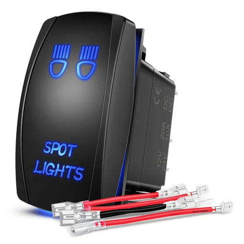 Miniatura 3 de Nilight Interruptor basculante de barra de luz de techo, interruptor de barra de luz LED, interruptor de barra de luz LED de 5 pines, interruptor
