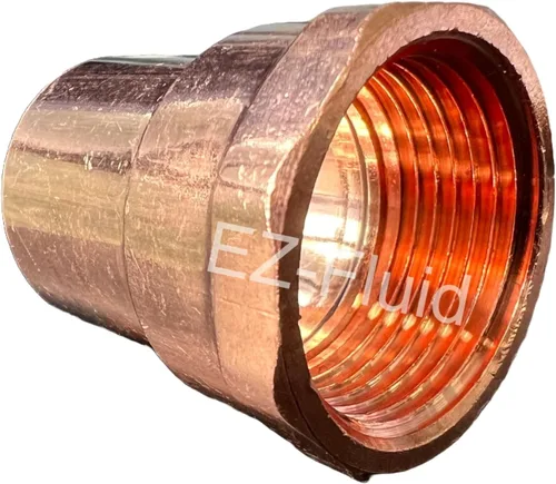 Miniatura 2 de EZ-FLUID Fontanería 1-1/4" C X FIP LF Adaptador hembra de cobre a presión, conexión de soldadura de sudor para residencial, comercial. (1 paquete)