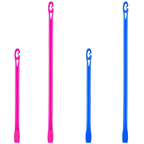 4 rizadores en espiral sin calor para cabello ondulado largo en longitudes de 13. 8 y 22 pulgadas (azul, rojo rosa)