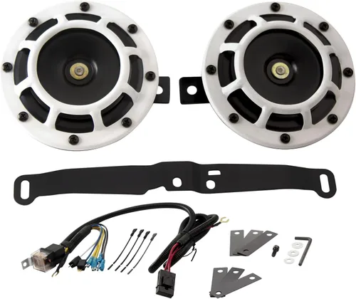 Miniatura 22 de FARBIN Bocina de coche impermeable tono súper fuerte 12V tono alto/tono bajo kit de bocinas gemelas de metal con rejilla protectora