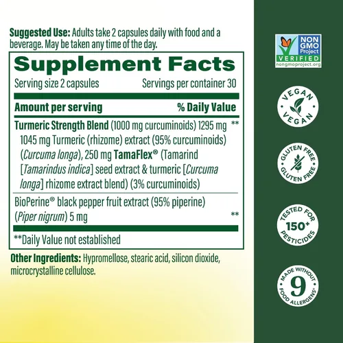 Miniatura 2 de MegaFood Suplemento de cúrcuma de acción rápida - clínicamente estudiado - Suplementos articulares para hombres y mujeres - con pimienta negra