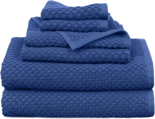 Miniatura 14 de COTTON CRAFT Sábanas de Baño con Tejido de Gofre - Juego de 2 Sábanas de Baño de Lujo Estilo Spa Europeo con Tejido de Gofre - Sábana de Baño de Gris