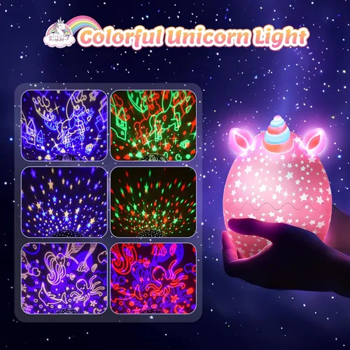 Miniatura 7 de Luz nocturna de huevo de dinosaurio para niños, juguetes sensoriales para niños de 3 a 12 años, 6, 7, 8, 9, 10, proyector de luz nocturna, regalos